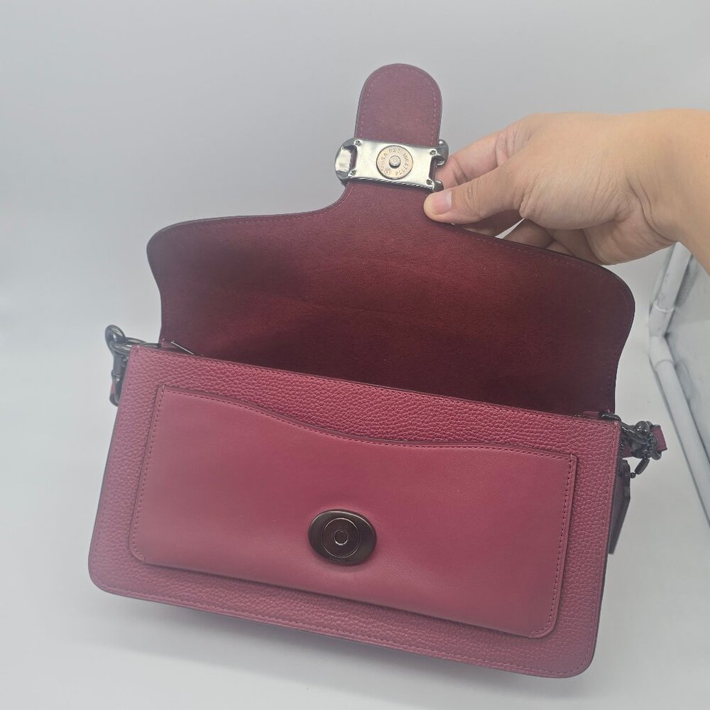 Coach Tabby Shoulder Bag 26 with Pave Sparkling C 79336 Dusty Pink - Picture 7 of 10